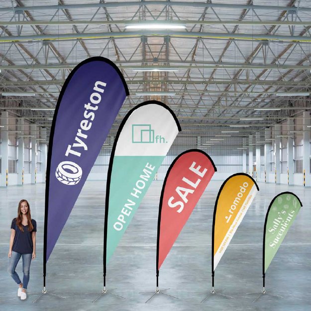 Tear Drop Flags - Liwa Printing Press Services
